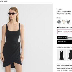 Aritzia Black Saturn Mini Dress